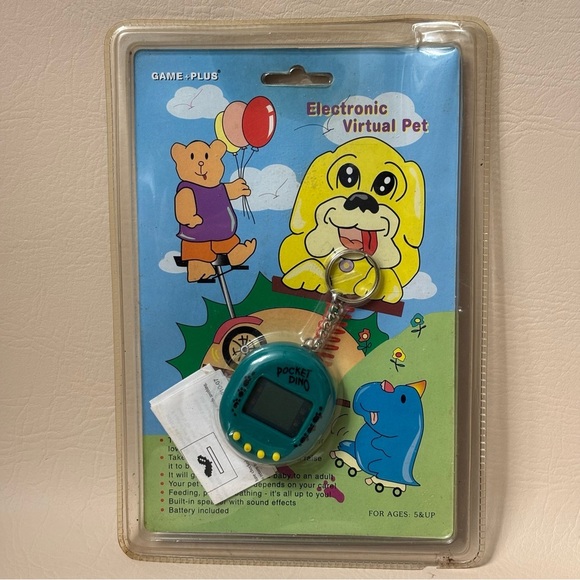 90s DINO DINOSAUR
+MANUAL +CARD VIRTUAL
CYBER PET POCKET
KEYCHAIN GAME - Picture 1 of 4